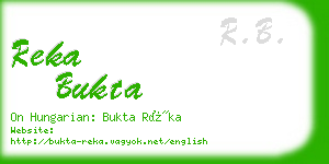 reka bukta business card